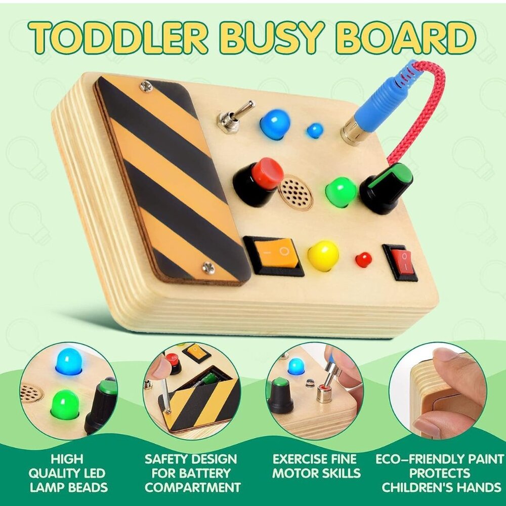 Montessori Wooden Busy Board - Picture 2 of 6
